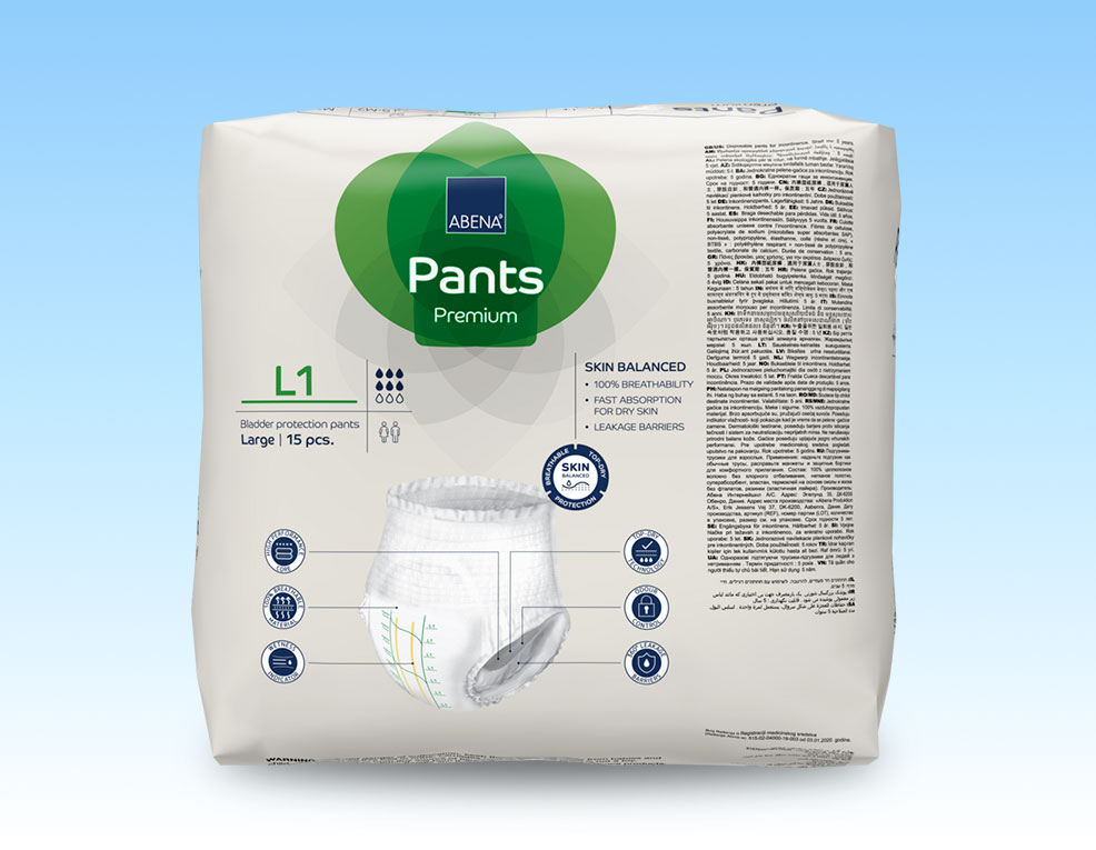 Tã Quần Người Lớn Abena Pants Premium L1 (1400Ml) (15 Miếng)