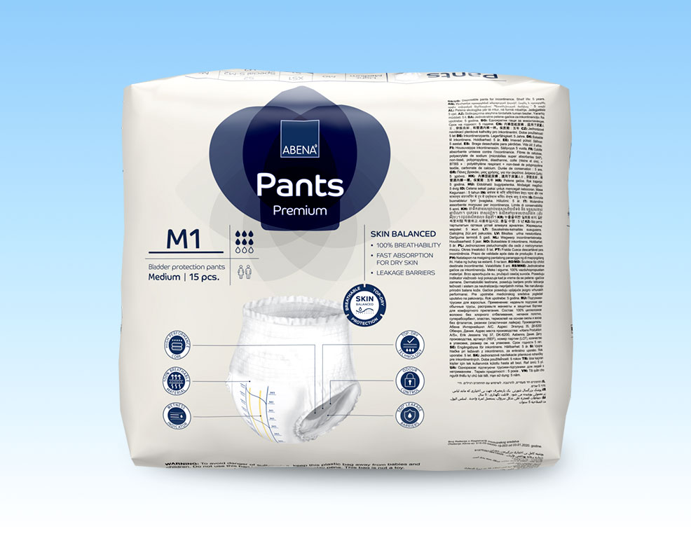 Tã Quần Người lớn Abena Pants Premium M1 – Nhập khẩu Đan Mạch