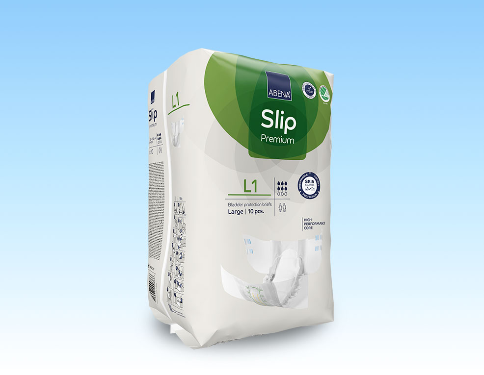 Tã dán người lớn Abena Slip Premium L1 – Nhập khẩu từ Đan Mạch (Gói 10 miếng)