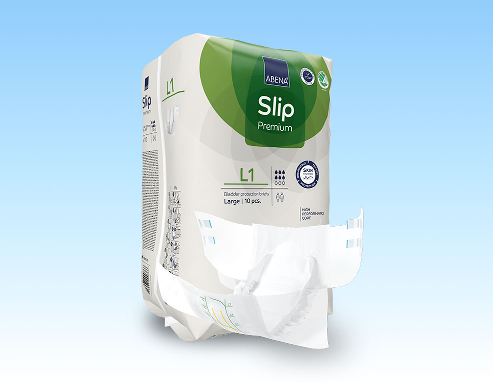 Tã dán người lớn Abena Slip Premium L1 – Nhập khẩu từ Đan Mạch (Gói 10 miếng)