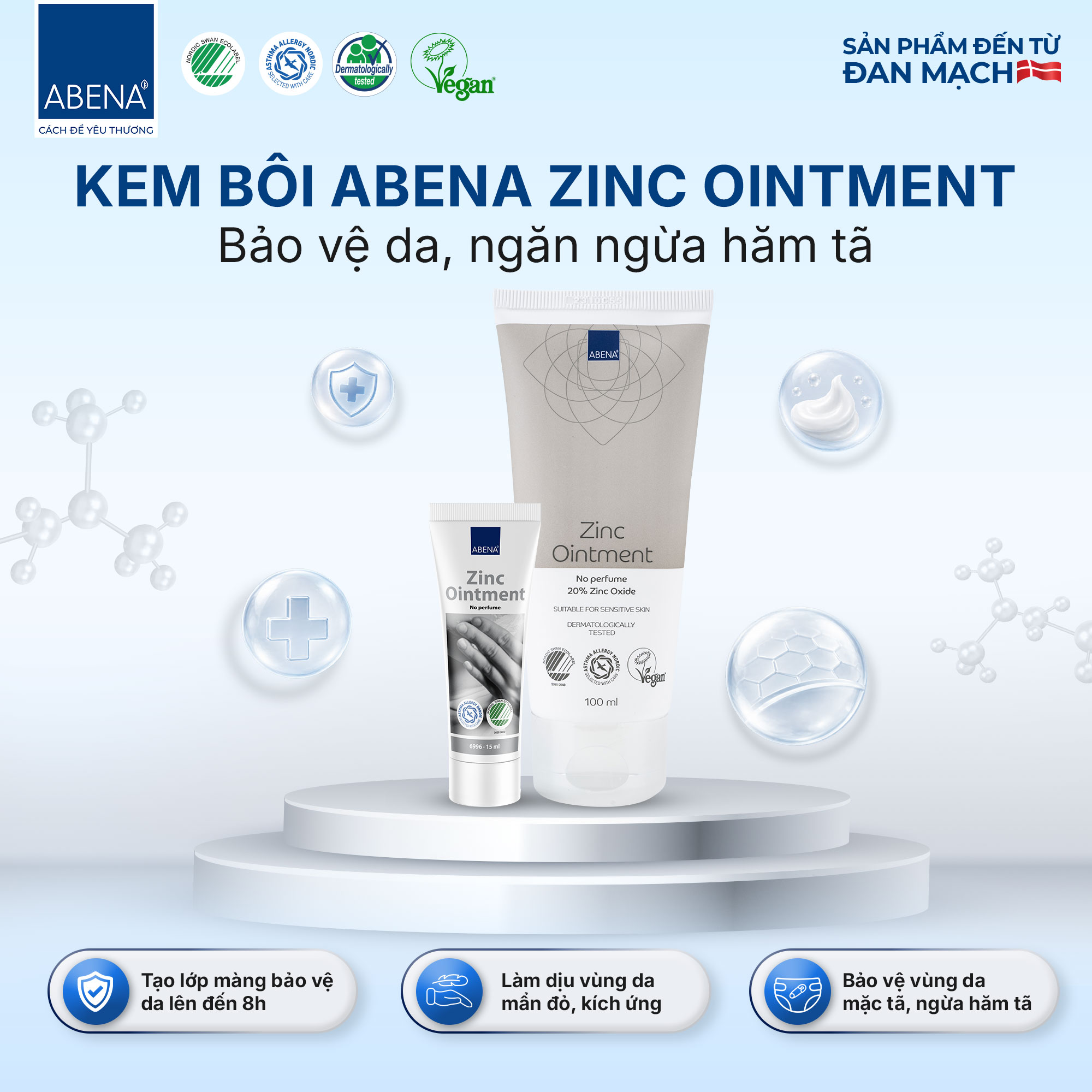 Kem Đa Năng ABENA Zinc Ointment No Perfume 15ml