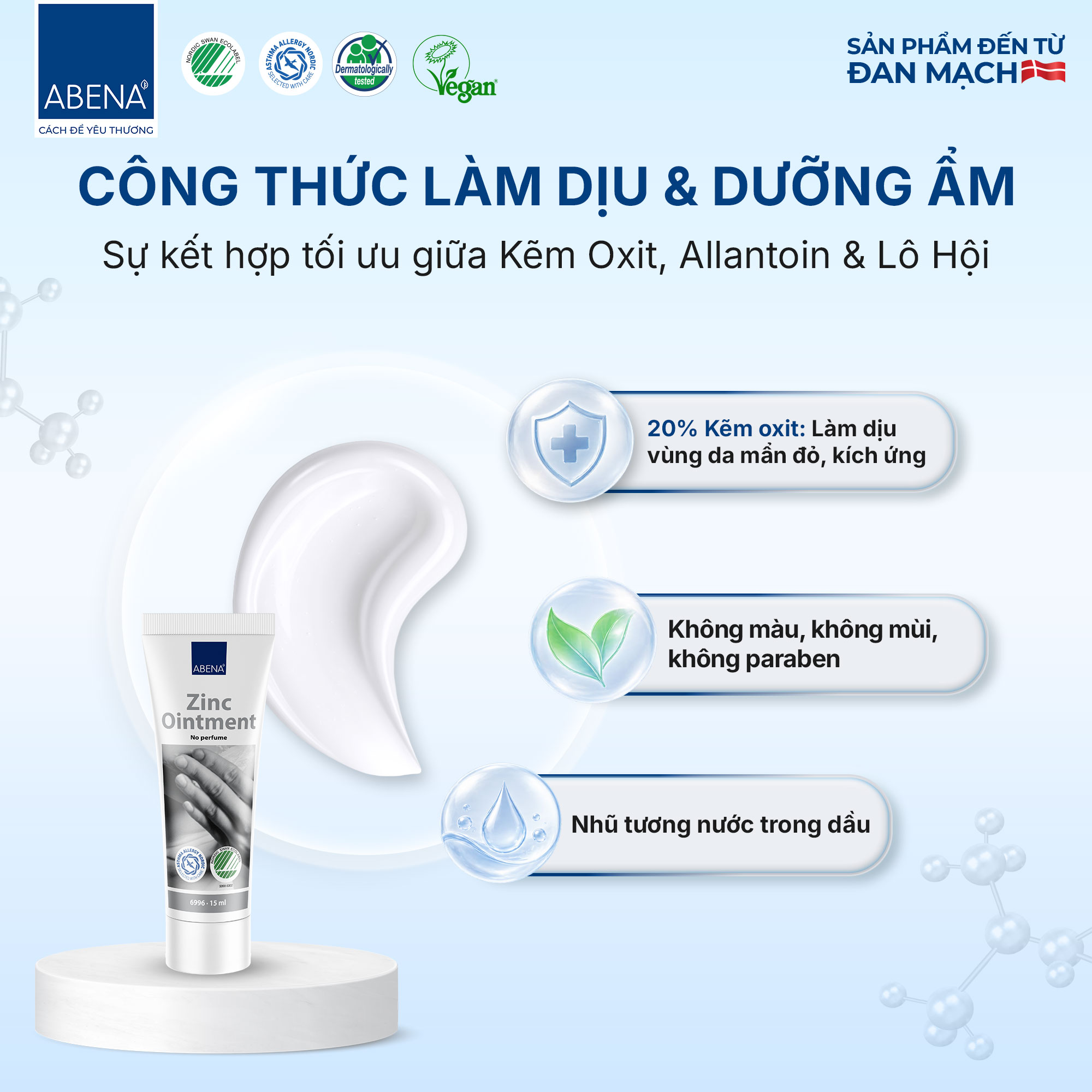 Kem Đa Năng ABENA Zinc Ointment No Perfume 15ml