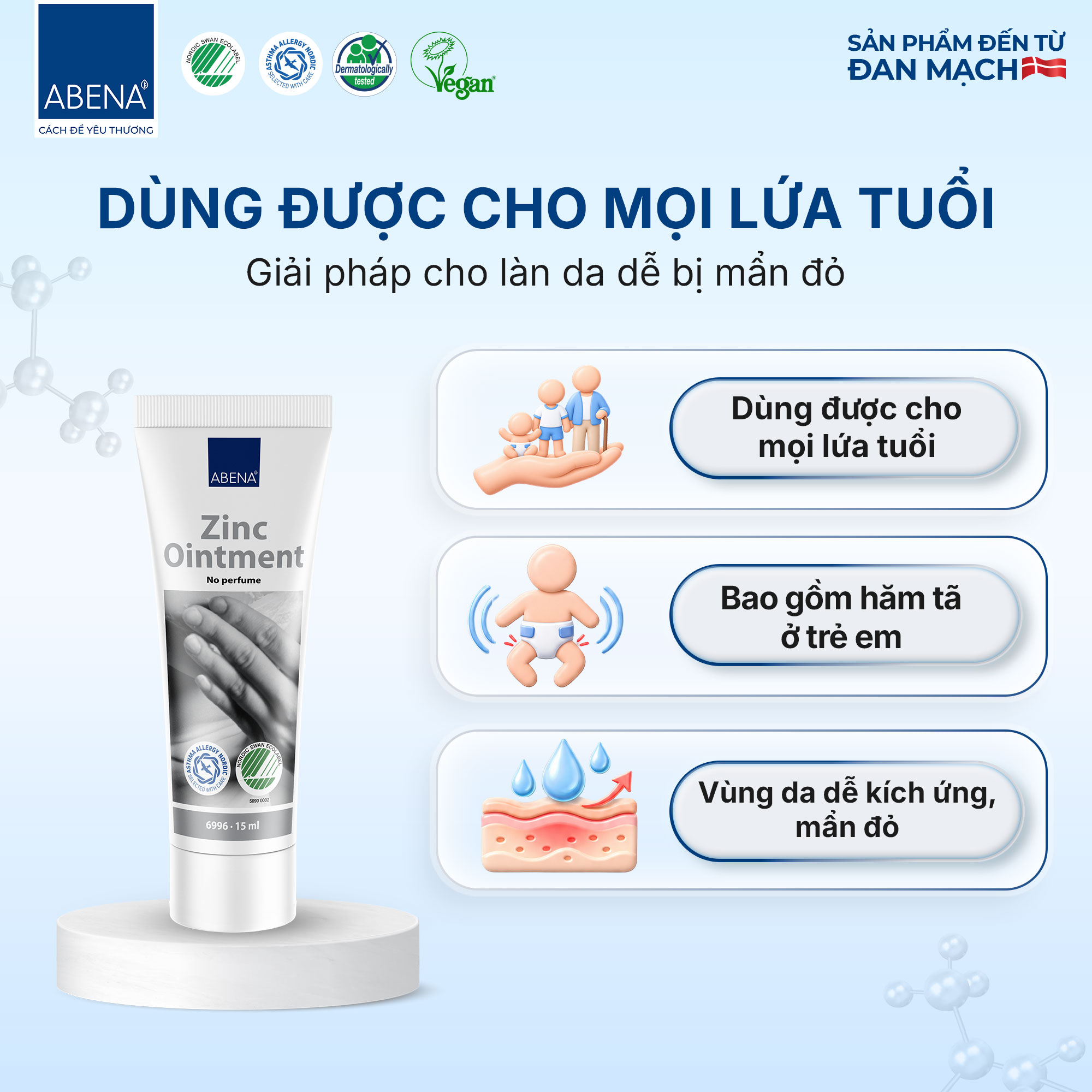 Kem Đa Năng ABENA Zinc Ointment No Perfume 15ml