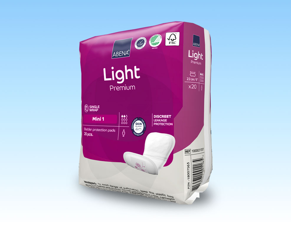 Băng vệ sinh hằng ngày Abena Light Ultra Mini 1 – Nhập khẩu Đan Mạch (Gói 20 miếng)