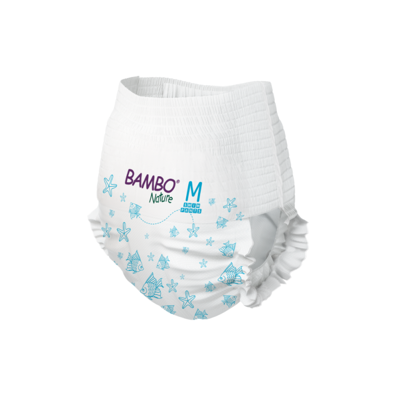 Tã Quần Bơi Trẻ Em Bambo Nature Size M, 12kg+, 12 miếng/gói