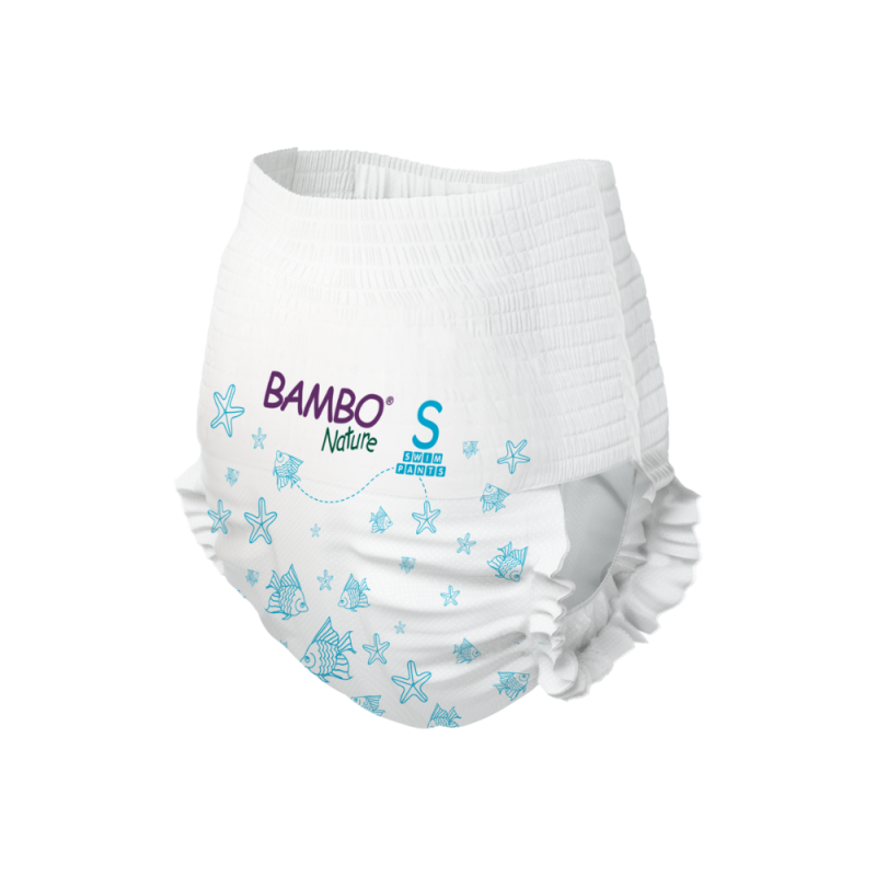 Tã Quần Bơi Trẻ Em Bambo Nature Size S, 7-12 kg, 12 miếng/gói